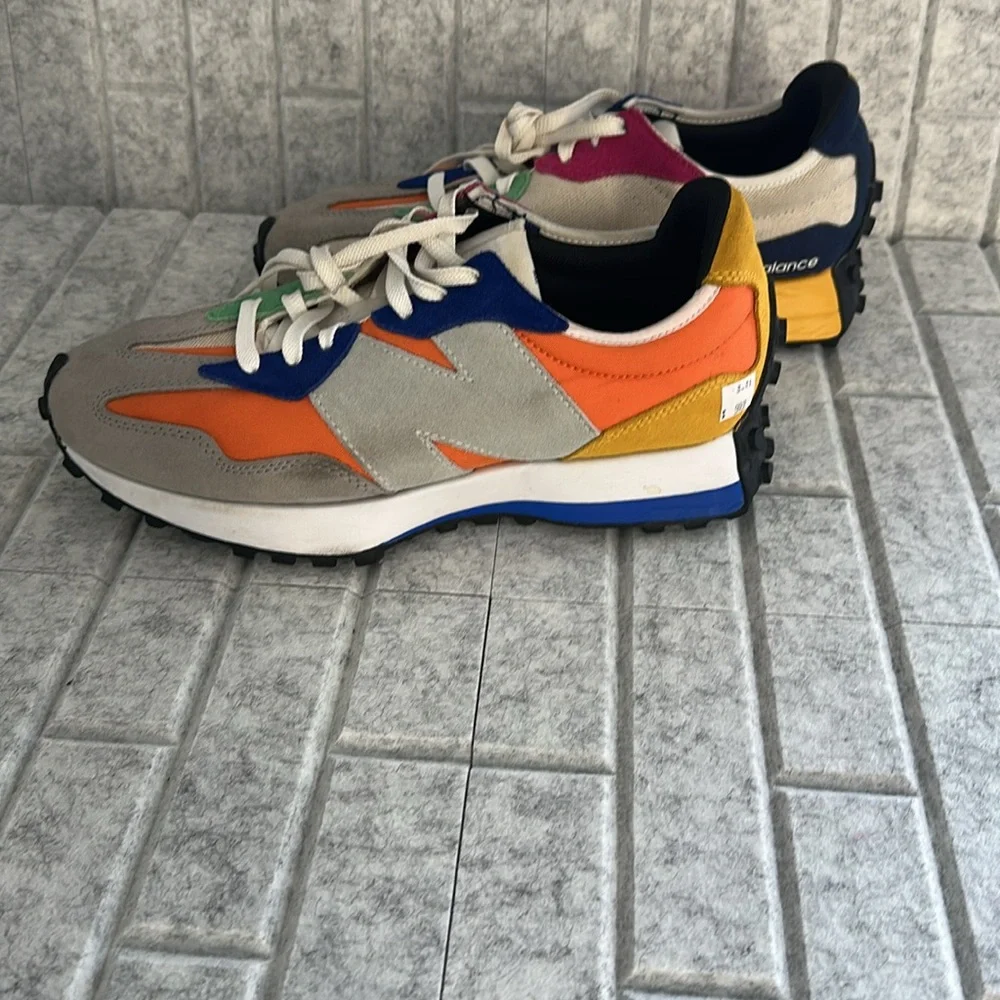 New Balance Colorful Multicolor Sneakers Size 10 The Intelligent Choice 327 - Picture 7 of 15